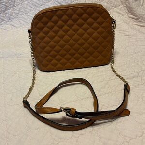 Women’s Boho Quilted Crossbody Bag by Rory in Camel Color